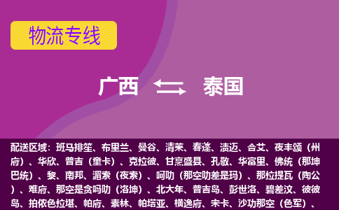 廣西到泰國(guó)物流專線全境/直達(dá)，廣西到泰國(guó)空運(yùn)（海運(yùn)）公司
